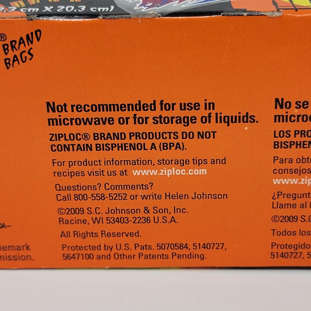 NOS 2009 Ziploc Halloween Print Quart Bags - 25 count - Bats Cats Jack-O-Lantern - Picture 11 of 14